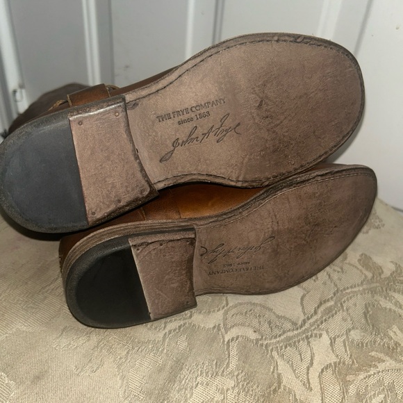 NEW Frye Phillip Harness Tall Women’s Riding Boots Cognac Leather Zip Back Sz 7B - Picture 14 of 16